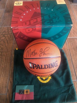 Magic Johnson Signed Autographed Nba Official Game Basketball Uda Old Signature