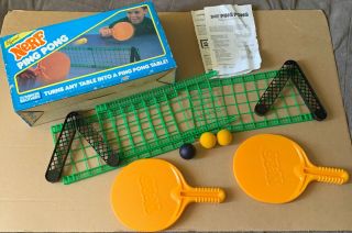 Vintage 80s Parker Brothers Official Nerf Ping Pong Set