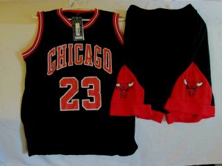 Michael Jordan Uniform Black/red Adult Large Nwt
