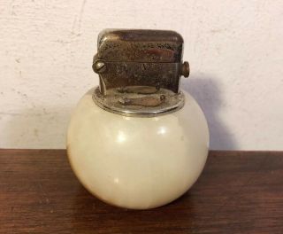 Vintage Thorens Automatic Double Claw Table Lighter Marble Ball
