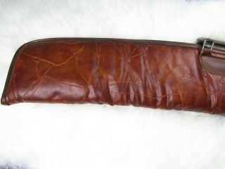 Vintage Brown Leather Bucheimer Rifle/Shotgun Gun Soft Case 48 
