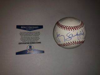 Jerry Seinfeld Signed Romlb Baseball Autograph Rare Full Name Beckett Bas