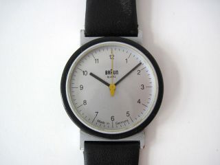 Vtg 80s 90s Braun Quartz Wrist Watch 4789 Aw 10 Lubs Germany Bauhaus 20 12 Rams