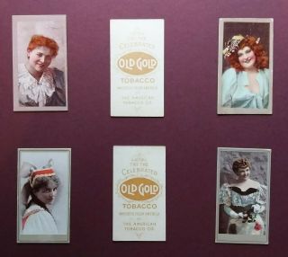 Beauties Issued 1901 By American Tob.  Co.  (old Gold) 6 Cards