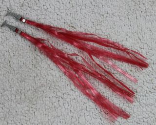 Nos Vintage Red Glitter Bicycle Streamers Huffy Columbia Schwinn Stingray