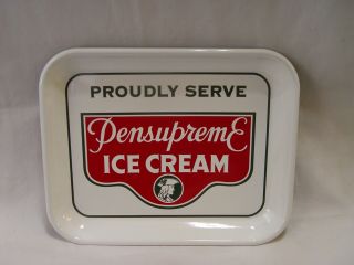 Vintage Proudly Serve Pensupreme Ice Cream Porcelain Advertising Serving Tray