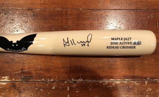 Jose Altuve Signed Sam Bat Game Model Maple Bat Astros Mlb Authentication