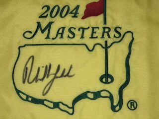 Phil Mickelson Signed Authentic 2004 Masters Flag - Jsa Full Letter