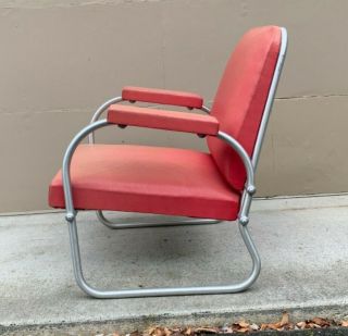 Rare Vintage Machine Age Art Deco Warren Mcarthur Chair Mid Century Modern