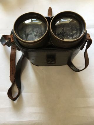 Antique Ww1 Maritime Brass Binoculars Very Rare Find
