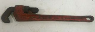 Old Vintage / Antique Pipe Wrench Ridge Tool Co Ridgid 17 Hex 5/8 To 1 - 1/4 Nut