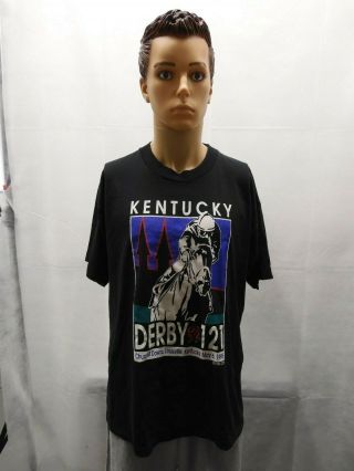 Vintage Kentucky Derby 121 1995 Shirt Black Xxl Churchill Downs