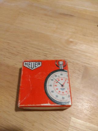 Vintage Tag Heuer Black And Red Stop Watch Box Only