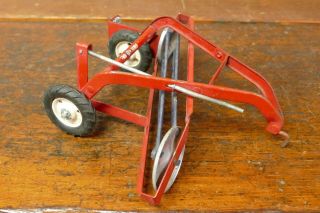Vintage Carter Tru Scale Adjustable Hay Rake Metal Rims 1/16 Scale Usa Farm Toy