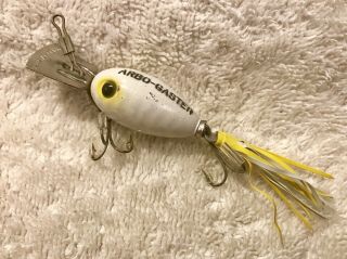 Fishing Lure Fred Arbogast Arbo Gaster Unusual Paint White Tackle Box Crank Bait