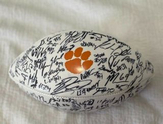 Autographed Football Entire Football Team Clemson Tigers 2017 Acc Championship