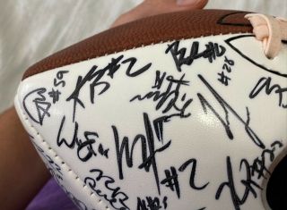 Autographed Football ENTIRE Football Team Clemson Tigers 2017 ACC Championship 3