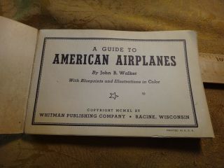 Vintage 1940 American Airplanes Color Illustrated Booklet - S&H USA 3