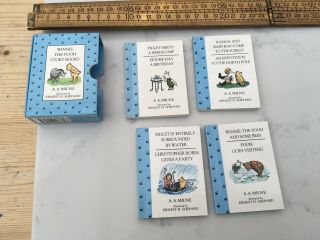 A Set Of Four Vintage Miniature Books,  Winnie The Pooh’s Story Books,  1990