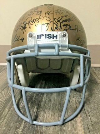 Notre Dame Game Team Signed Autographed Helmet