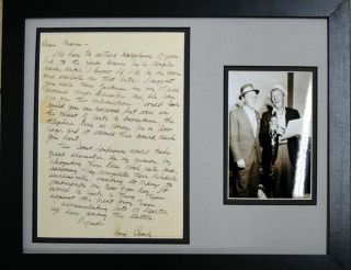 Bing Crosby Signed Auto Autograph Letter Display W/frank Sinatra Bgs/dna Lik Psa