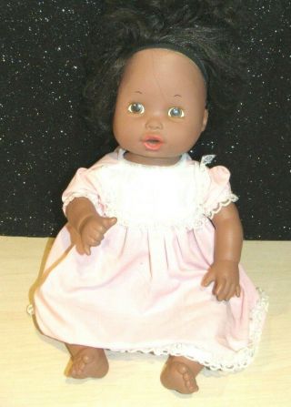 Vintage Htf Kenner 1990 Baby Alive African American Brown Eyes Doll 15