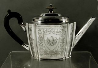 Gorham Sterling Tea Set 1908 - 1912 Hand Decorated 3