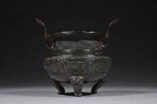 Antique Chinese Bronze Tripod Censer,  Song – Yuan Dynasty.