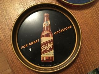 Vintage Metal " Schlitz " Beer Serving Tray " For Great Occasions "