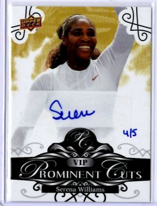 2019 Ud National Vip Prominent Cuts Serena Williams Auto Autograph Card 4/5 Ssp