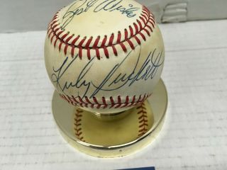 Kirby Puckett Very Early Signed Brown OAL Baseball w/ Beckett To Todd A 2