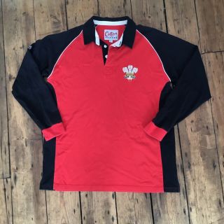 Vintage Early 1990s Wales Rugby Shirt Xl Cotton Traders 90s