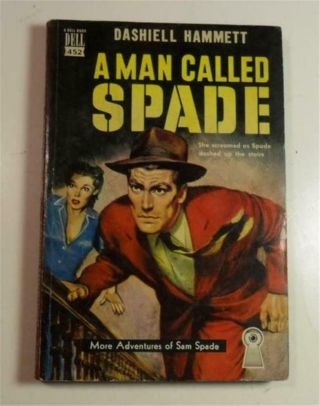 A Man Called Spade Dashiell Hammett Dell Mapback 452 1950 Robert Stanley Art