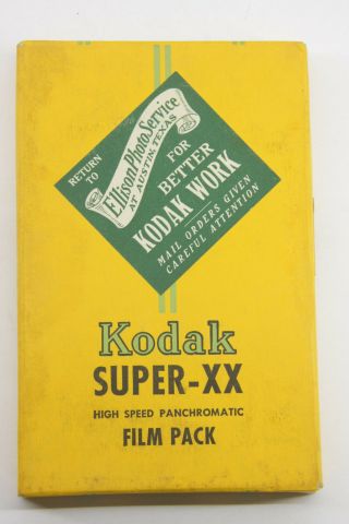 Kodak - Xx Film Pack 9x12cm Xx541 1949 Dated Ellison Tx Vintage E58f
