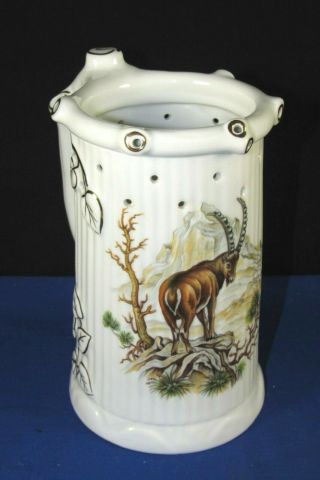 Vintage Gerold Porzellan Bavaria W.  Germany Puzzle Mug,  Nude Lithophane,  Antelope