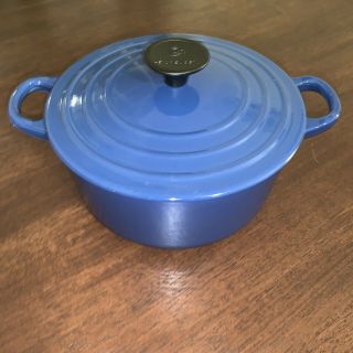 Le Creuset Vintage Enamel/cast Iron 18 B Dutch Oven 2 Qt - Blue Cobalt