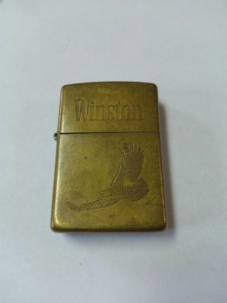 Vintage Brass Winston Zippo Lighter 1992