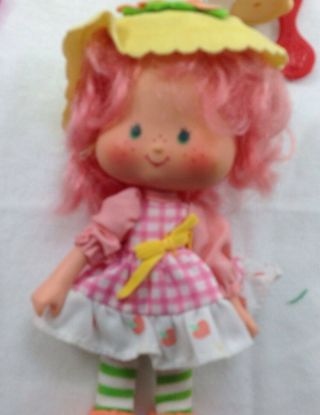 Vintage Strawberry Shortcake Peach Blush Doll And Pet Melanie Belle Lamb 3