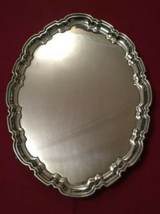 Large Vintage Silver Plated Footed Tray By Roberts & Belk C.  1930’s - 41cm X 30cm