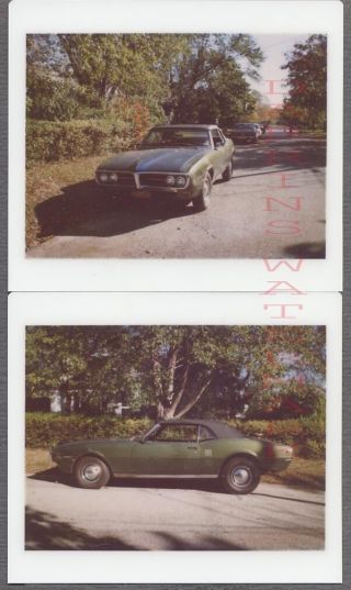 Vintage Kodak Instant Photos 1967 1968 Pontiac Firebird Sports Car 712623