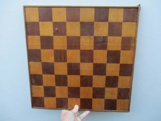 A Large Victorian Inlaid Double Sided Chess/games Board C1860