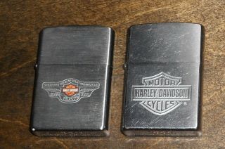 Harley Davidson 95th Anniversary Zippo Lighter With Ziplight Gift Set - Snap - On
