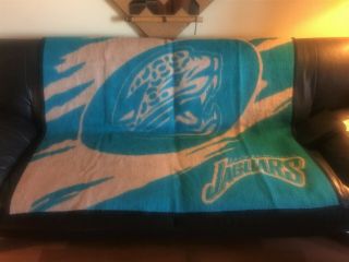 Biederlack Blanket Jacksonville Jaguars 56” X 49” Team Nfl Vintage
