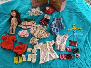 Vintage Vogue Ginny Doll With Clothes And Trunk