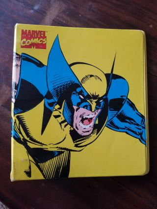Vintage 1994 Marvel Wolverine X Men Trading Card / Comic 3 Ring Binder