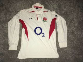 Vintage England Rugby Shirt Jersey 2003 Nike Size M World Cup Winners