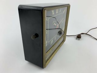 Vintage LUX Clock Mfg 5125 Series Electric Calendar Desk Clock 3
