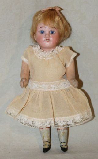 Small Antique German Bisque Head Doll Marked 1907 / Ra /dep