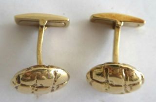 Authentic Vintage Estate Gucci Italy 18k 750 Yellow Gold Cufflinks