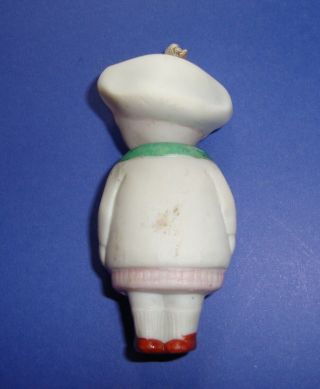 Antique Bisque Nodder Doll Little Girl in Coat and Hat 2